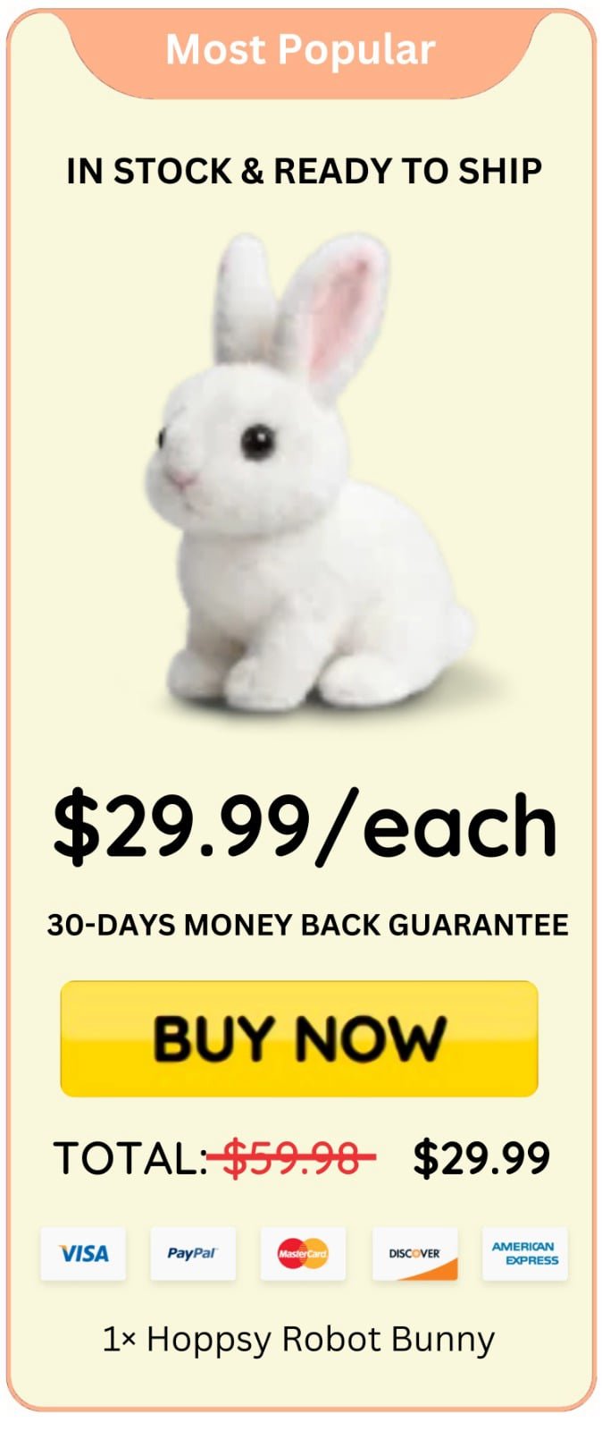 Hoppsy Robot Bunny offer price